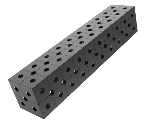 Блок U-образный 800x100x100 - вороненный